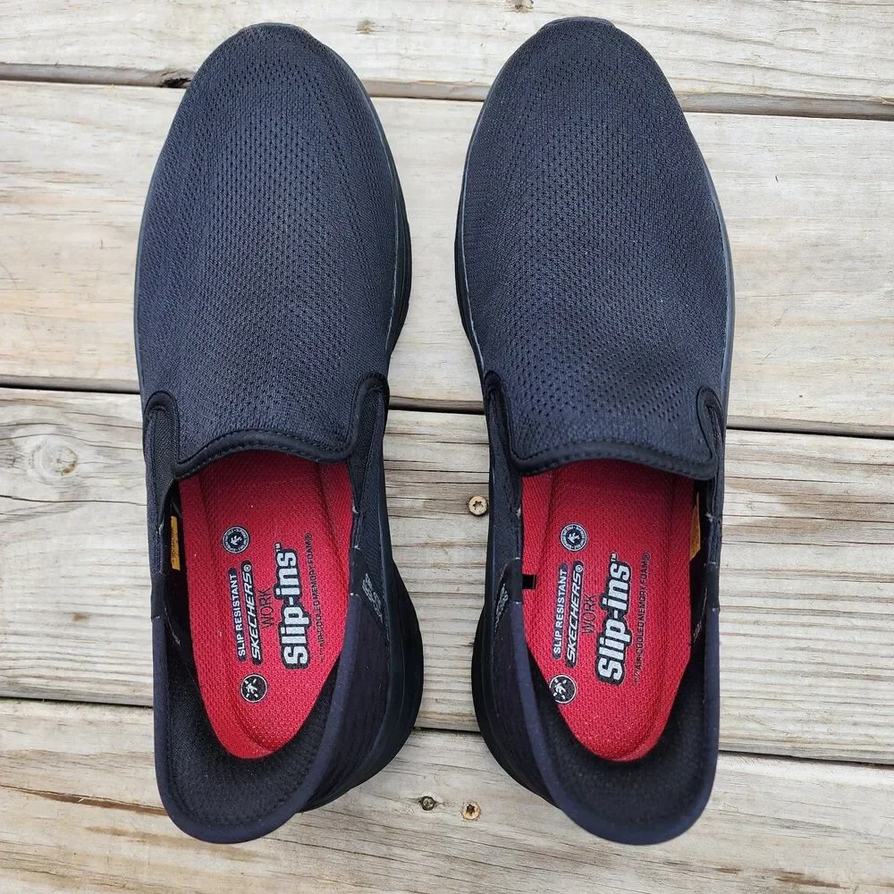 Skechers Mens Black Hands Free Go Walk Slip-Ins Size 10.5